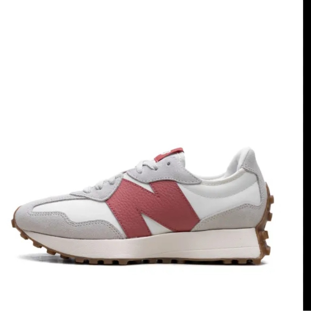 New Balance 327 White and Red Sneakers